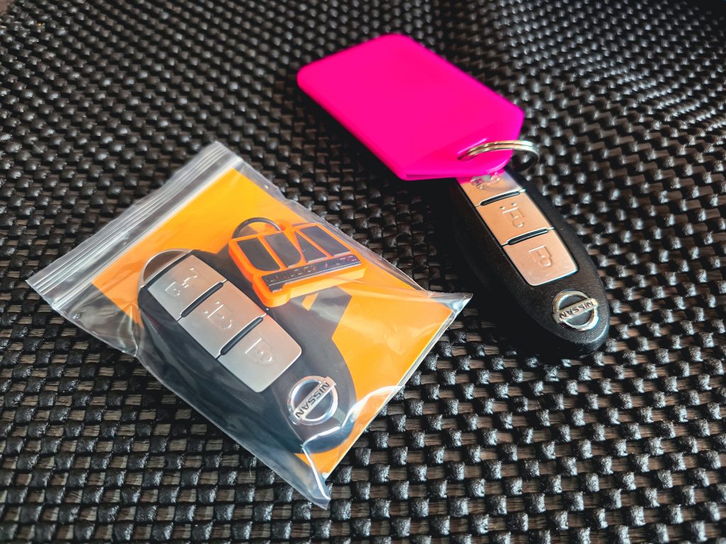 Old and new Nissan Leaf key side by side