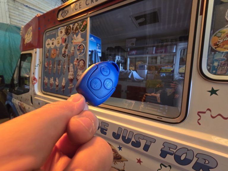Adding a spare key to a local ice cream van